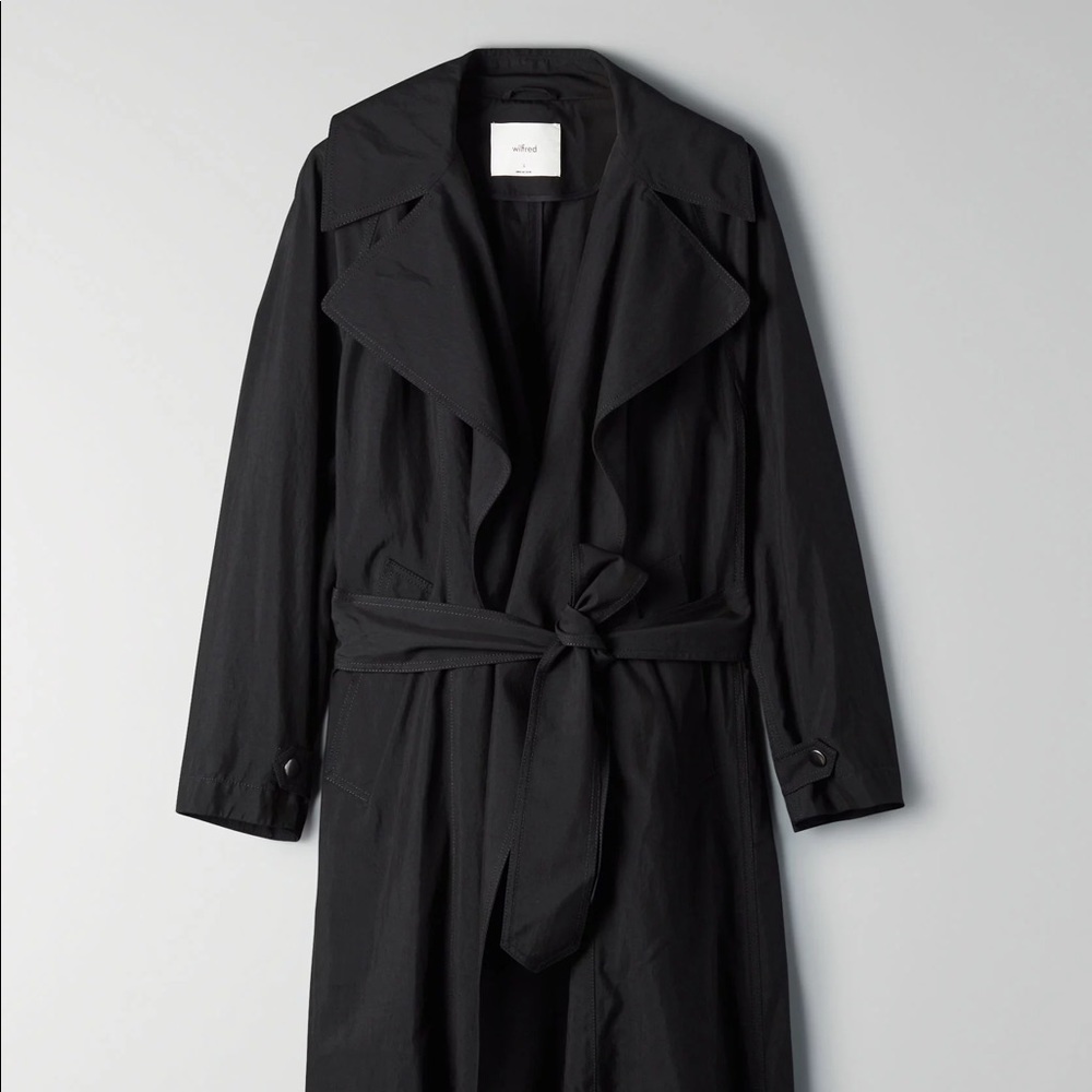 NEW Aritzia Black trench coat